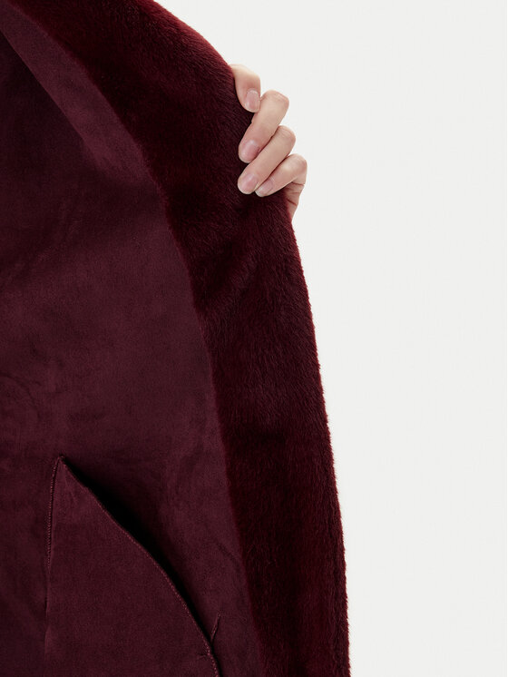 Dixie Dixie Кожено палто K330Y009A Бордо Regular Fit