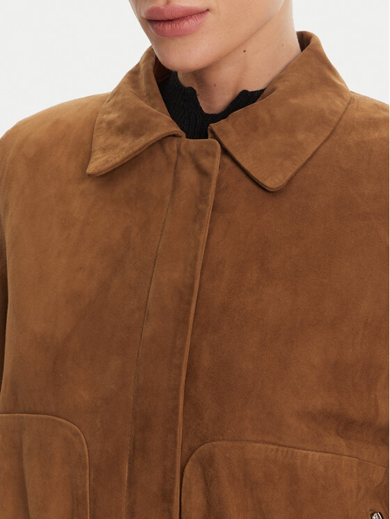 Serge Pariente Serge Pariente Lederjacke Clothilde Vs Braun Regular Fit