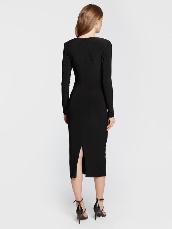 Nissa Nissa Sukienka koktajlowa RC13452 Czarny Regular Fit