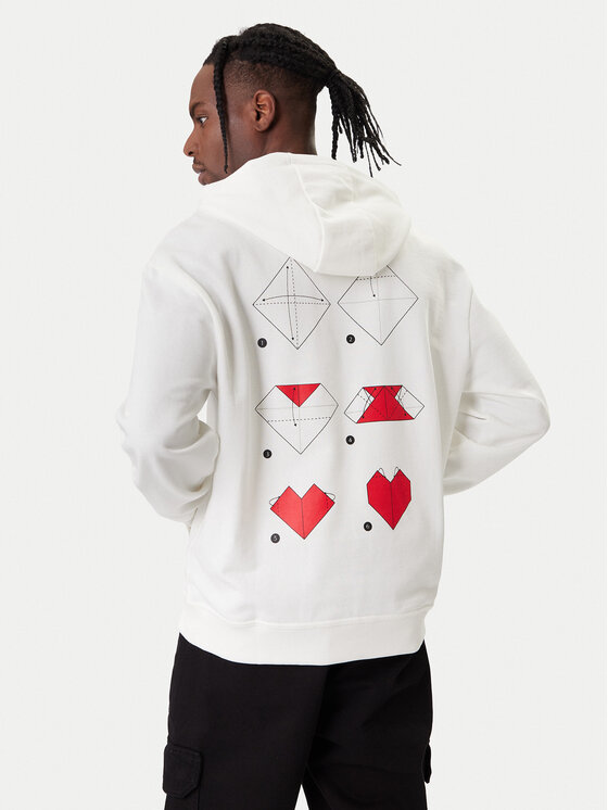 HUGO HUGO Felpa Dalentinos 50554025 Bianco Relaxed Fit