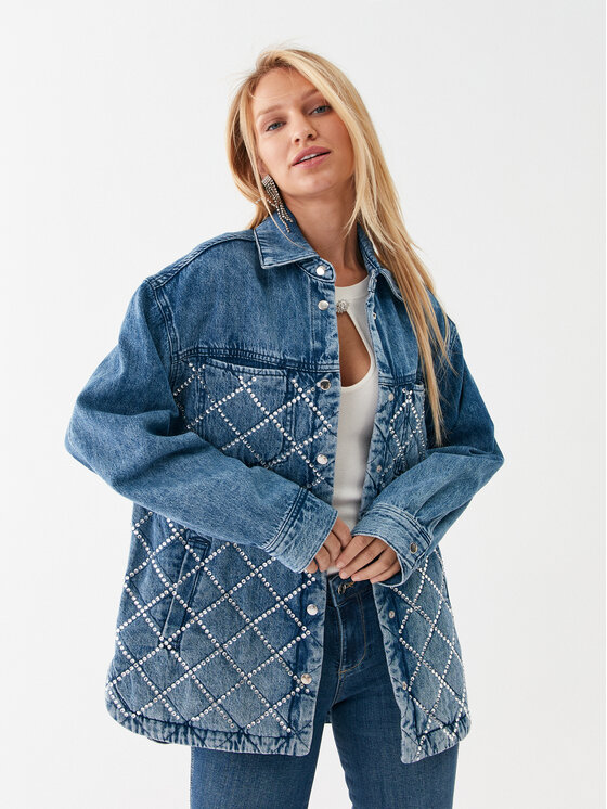 Liu Jo Liu Jo Jeansová bunda UF3087 D4804 Modrá Relaxed Fit