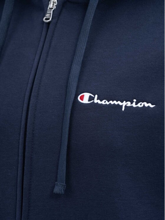 Champion Champion Bluza Full Zip Hoodie Sweatshirt Granatowy Regular Fit