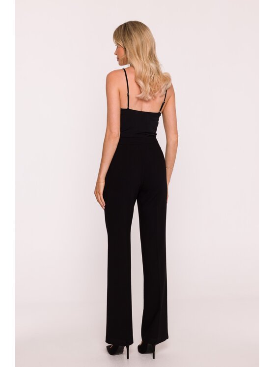 Stylove Stylove Spodnie garniturowe S418 Czarny Wide Leg