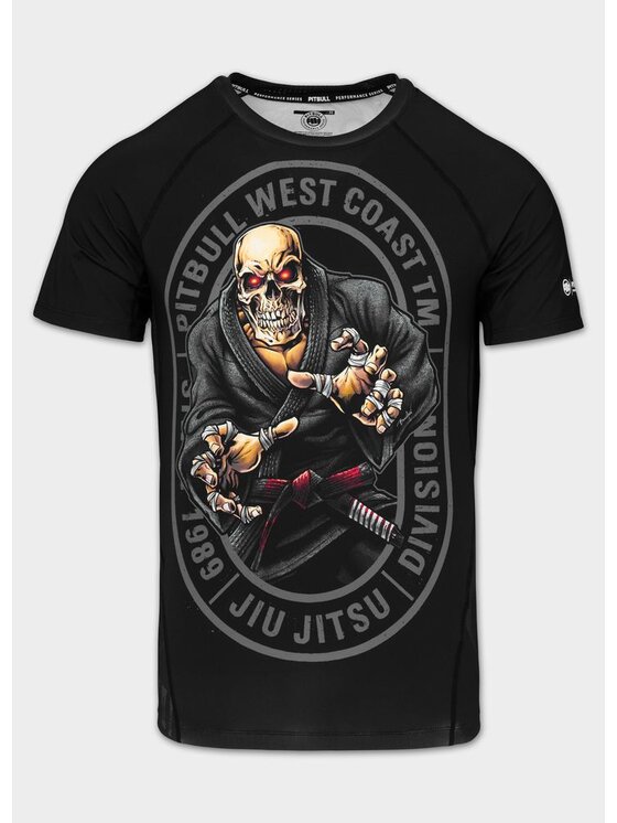 PITBULL PITBULL Koszulka techniczna JIU JITSU Czarny Regular Fit