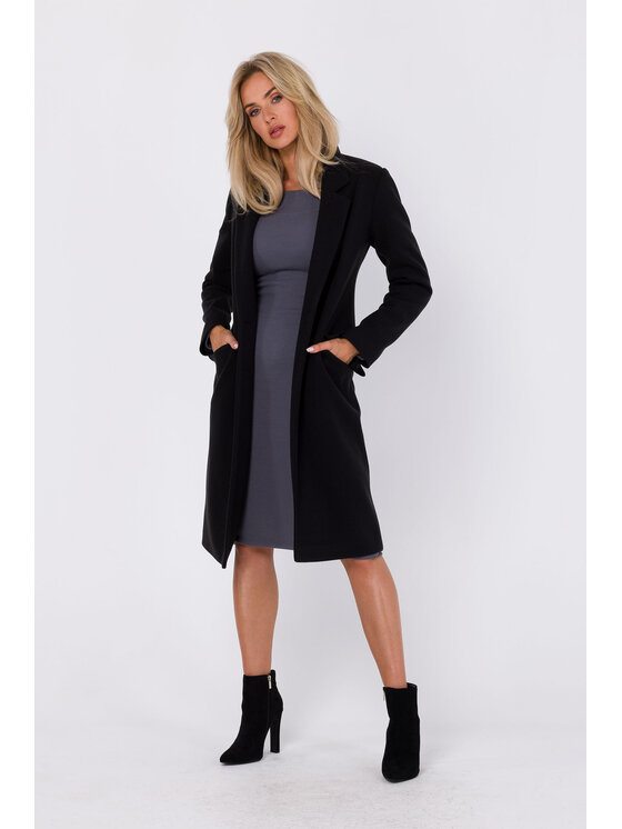 Made of Emotion Made of Emotion Kabát M758 Černá Modern Fit