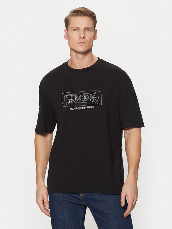 T-Shirt HUGO, Velikost:L, Barva: Černá, Nufrancos 50532095