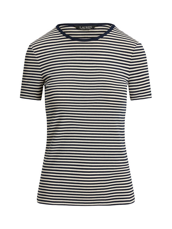 LAUREN RALPH LAUREN LAUREN RALPH LAUREN T-Shirt 200P03721002 Granatowy Slim Fit