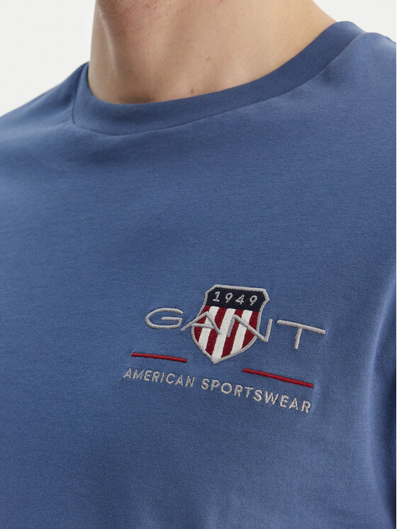 Gant Gant T-Shirt Archive Shield 2067004 Niebieski Regular Fit