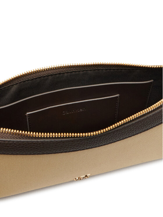 Calvin Klein Calvin Klein Torebka Ck Canvas Convertible Pouch LV04F1126G Beżowy