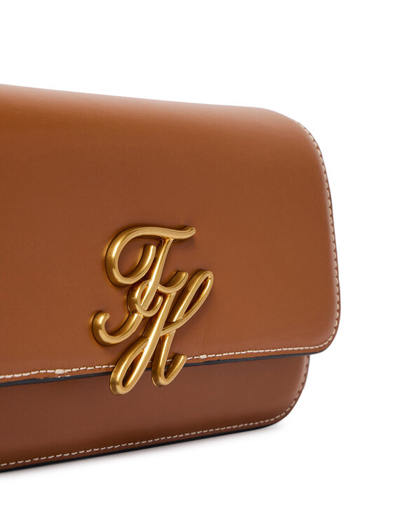 Tommy Hilfiger Tommy Hilfiger Torbica Th Script Flap Crossover AW0AW18399 Smeđa