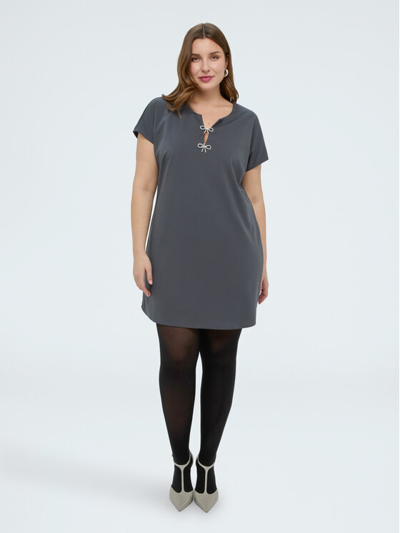 Fiorella Rubino Fiorella Rubino Sukienka codzienna 7010L001177N013 Szary Regular Fit