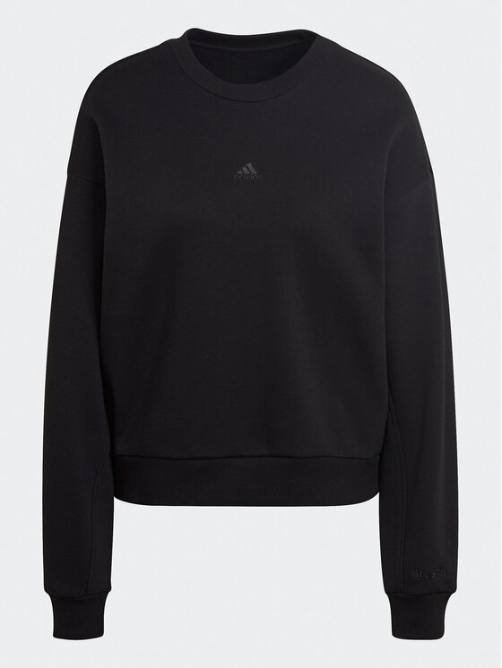 adidas adidas Світшот ALL SZN Fleece Sweatshirt HJ7995 Чорний Loose Fit