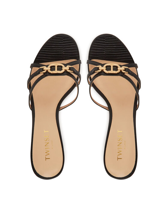 TWINSET TWINSET Şlapi 251TCP102 Negru