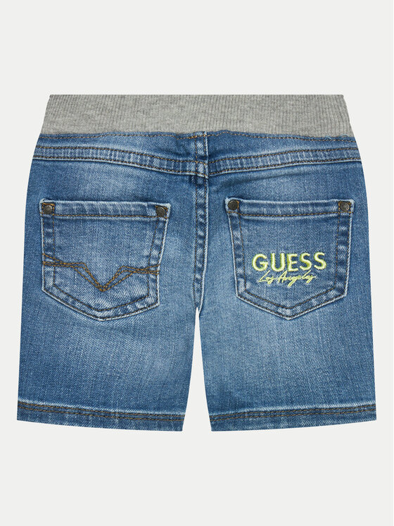 Guess Guess Szorty jeansowe N4GD15 D4GV0 Niebieski Regular Fit
