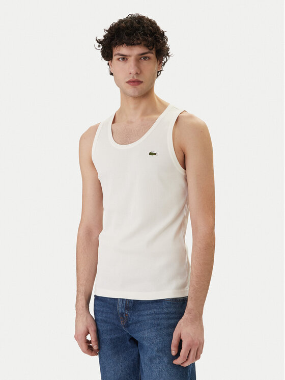 Lacoste Lacoste Tank top TH0030 Λευκό Slim Fit