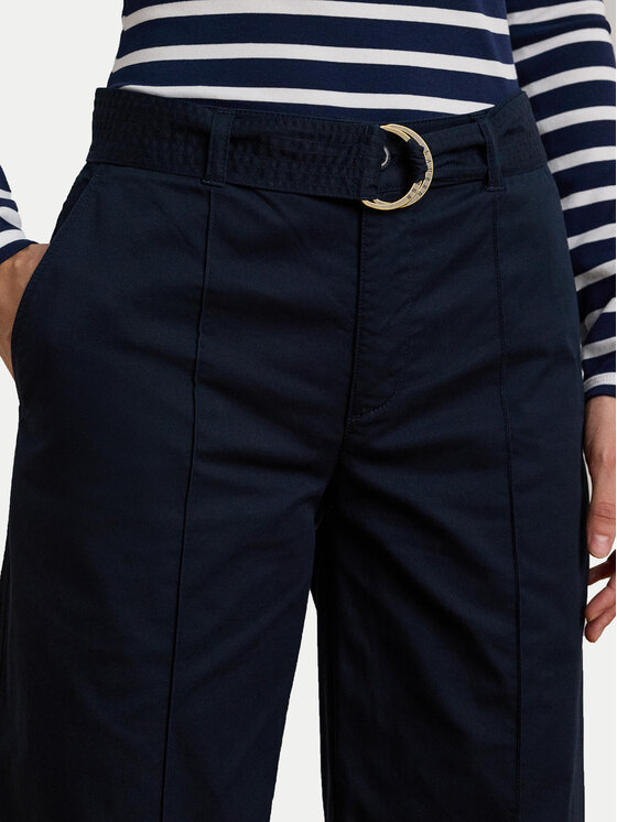 LAUREN RALPH LAUREN LAUREN RALPH LAUREN Ohlapne hlače 200876606005 Mornarsko modra Wide Leg