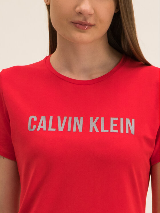 Calvin Klein Performance Calvin Klein Performance T-Shirt Tee Logo 00GWF8K139 Červená Relaxed Fit