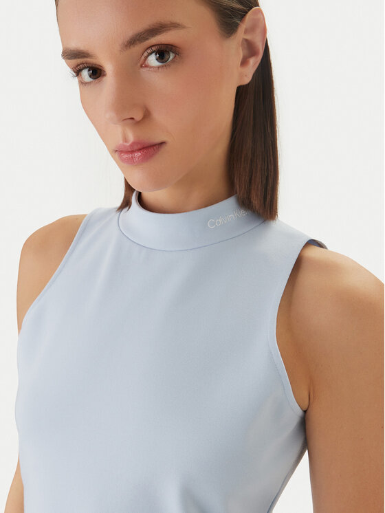 Calvin Klein Jeans Calvin Klein Jeans Kleid für den Alltag Interlock Mock LV047F260G Blau Slim Fit