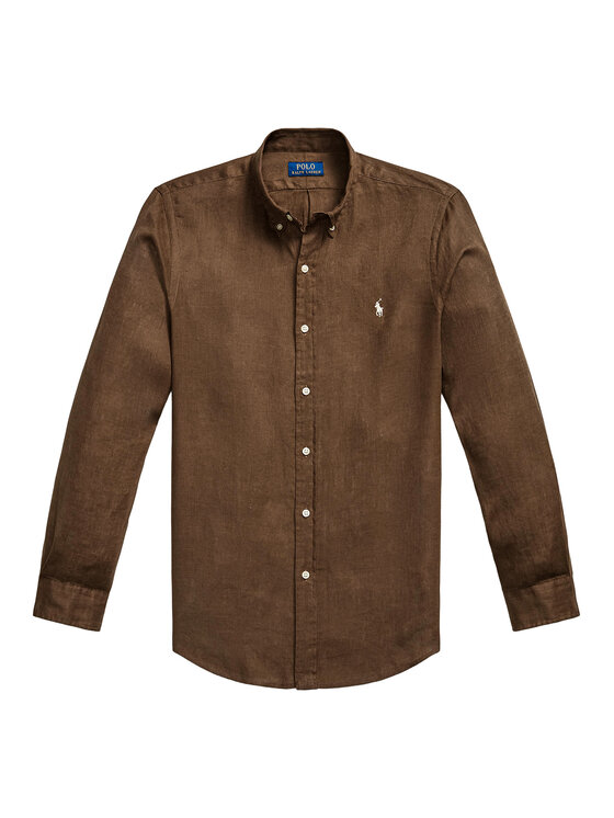 Polo Ralph Lauren Polo Ralph Lauren Cămașă 710968915500 Maro deschis Slim Fit