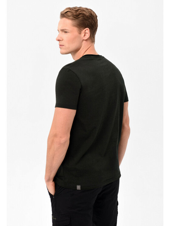 Volcano Volcano T-Shirt T-CAS Zielony Regular Fit