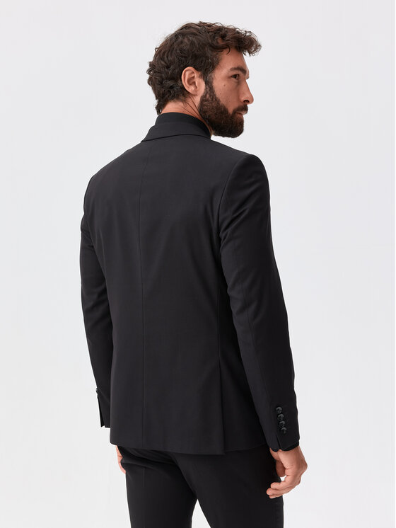 Evenemen Evenemen Marynarka Solid Czarny Slim Fit
