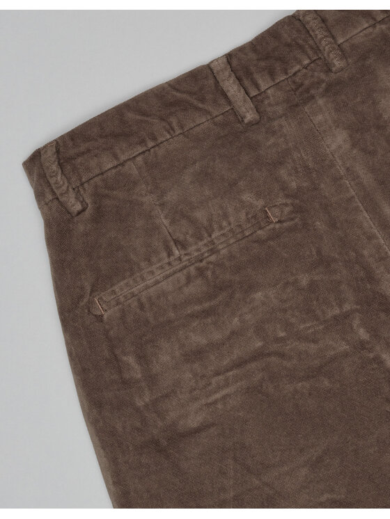 Borgio Borgio Spodnie materiałowe doberdo Brązowy Slim Fit
