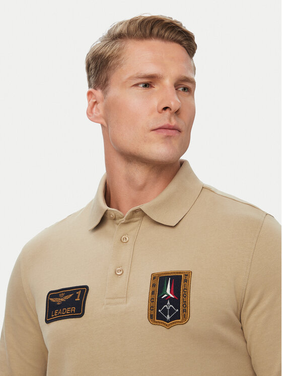 Aeronautica Militare Aeronautica Militare Tricou polo 262PO1941UJ00703 Bej Regular Fit