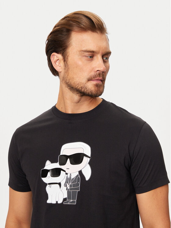 KARL LAGERFELD KARL LAGERFELD T-Shirt 755061 544241 Czarny Regular Fit