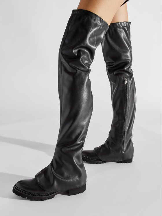 Eva Minge Eva Minge Μπότες πάνω από το γόνατο EM-21-10-001296 Μαύρο