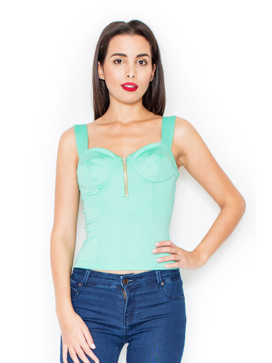 Lenitif Lenitif Bluzka K102 Zielony Regular Fit