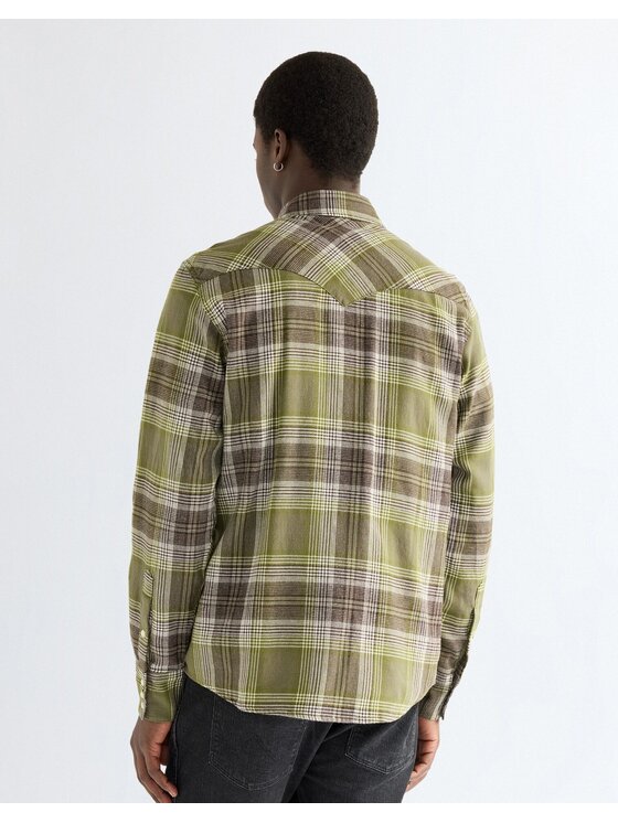 Wrangler Wrangler Koszula WESTERN SHIRT Zielony Regular Fit