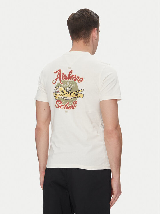SCHOTT N.Y.C. SCHOTT N.Y.C. Tricou Tsstuarts Alb Standard Fit