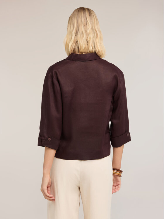 Motivi Motivi Camicia 5020W000521N029 Bordeaux Boxy Fit