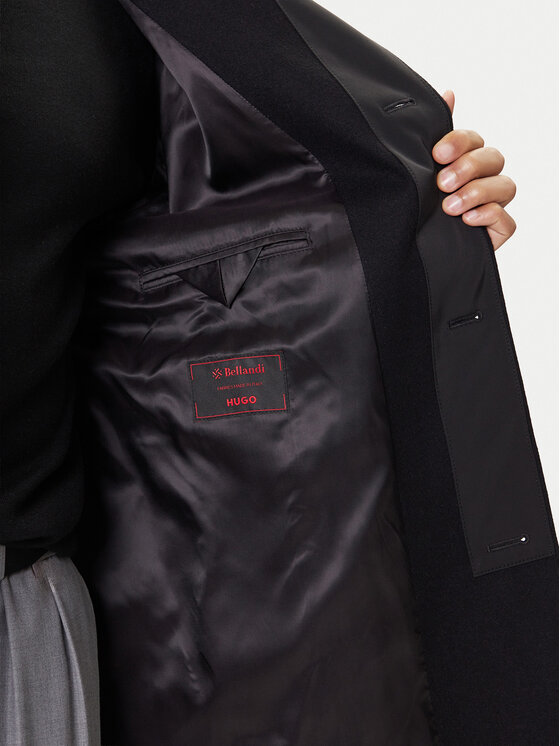 HUGO HUGO Cappotto di lana Mintrax2541 50546551 Nero Regular Fit
