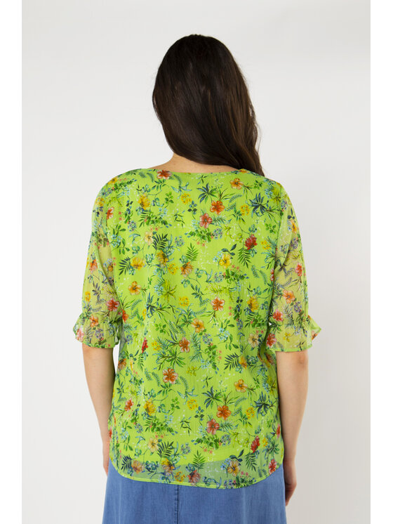 QUIOSQUE QUIOSQUE Halenka 22-TK-203 Zelená Regular Fit