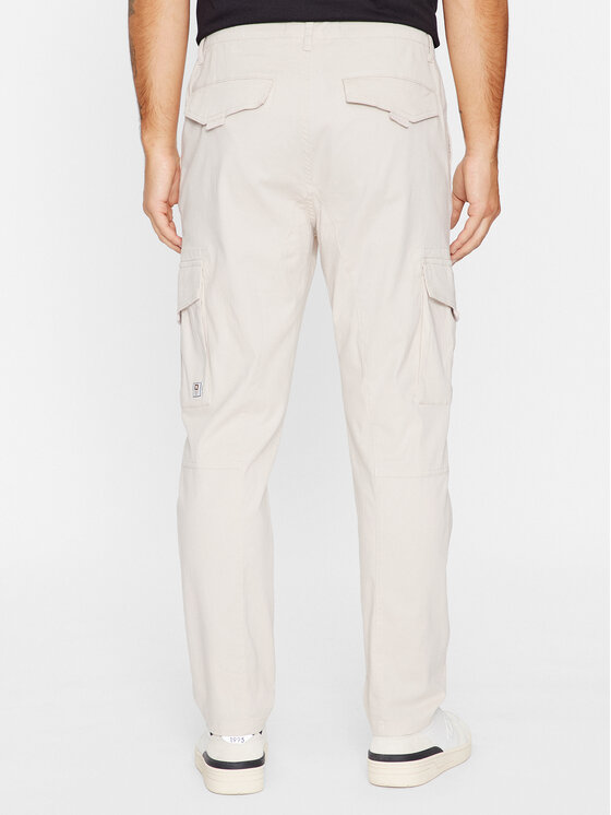 Only & Sons Only & Sons Bavlnené nohavice 22025431 Écru Tapered Fit