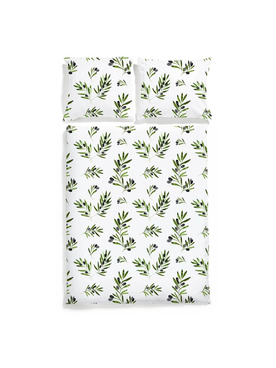 White pocket White pocket Komplet pościeli we wzory Biały