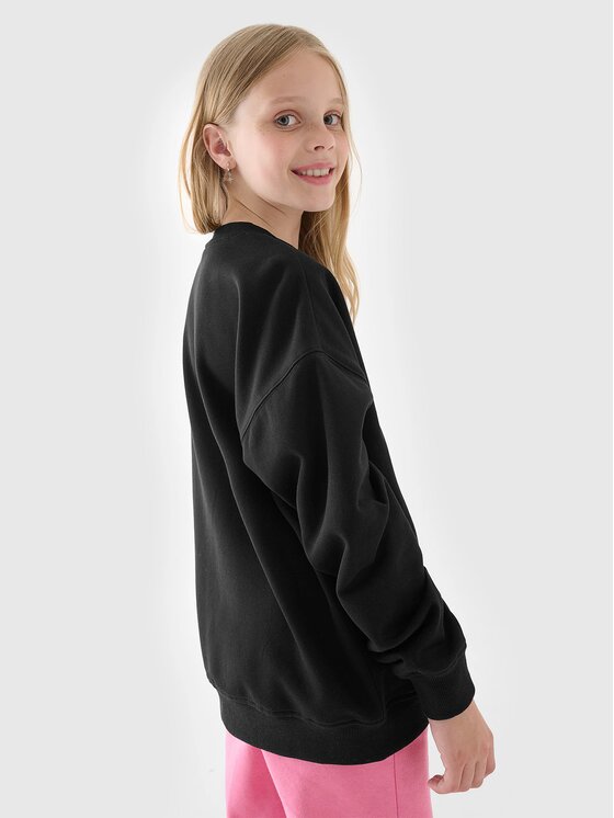 4F 4F Mikina 4FJRAW24TSWSF1791-20S Čierna Loose Fit