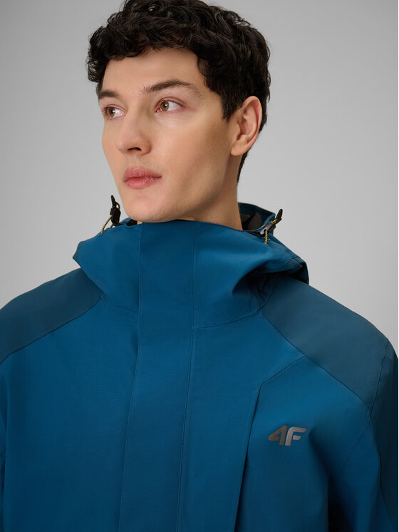 4F 4F Kurtka outdoor TREKKING Turkusowy Regular Fit