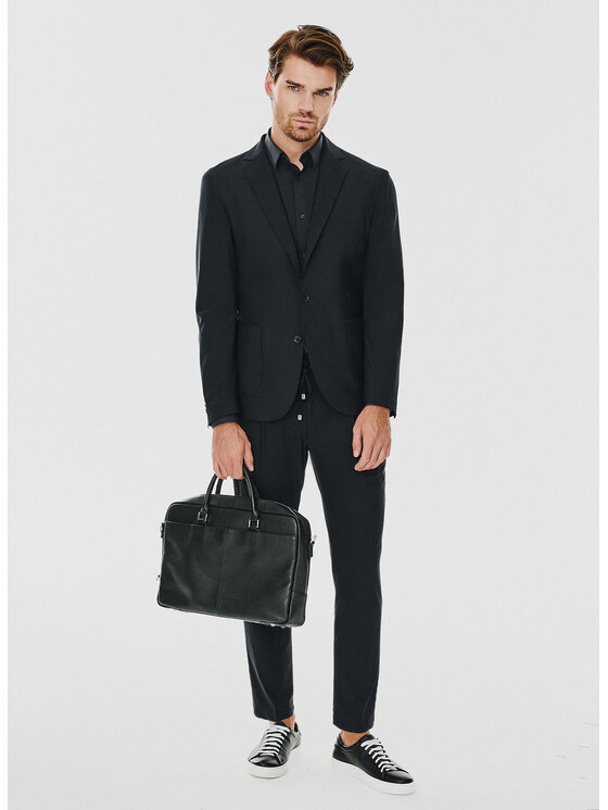 Pako Lorente Pako Lorente Marynarka P24WF-3G-001 Czarny Super Slim Fit
