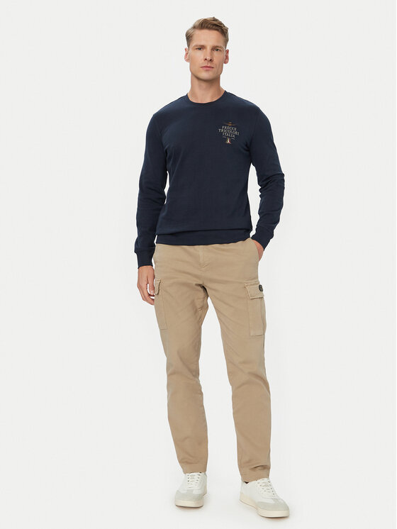 Aeronautica Militare Aeronautica Militare Marškinėliai ilgomis rankovėmis 262TS2574UJ00703 Tamsiai mėlyna Regular Fit