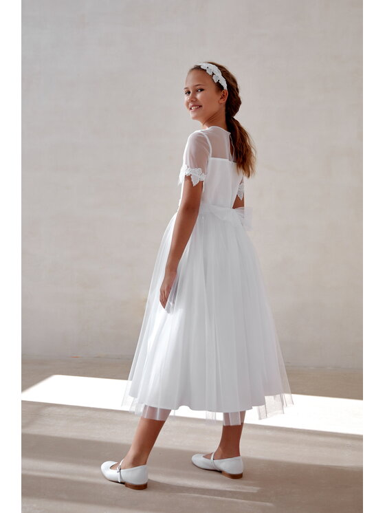 SLY SLY Sukienka 5SM-01A Biały Comfortable Fit