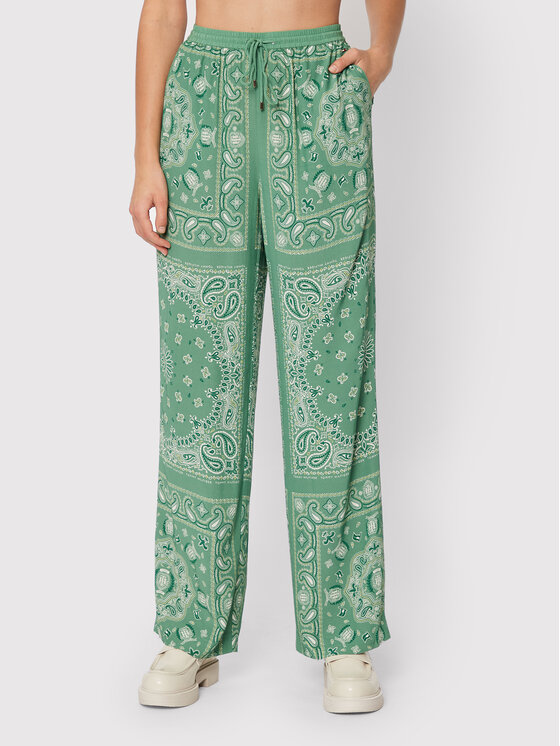 Tommy Hilfiger Tommy Hilfiger Pantaloni din material Bandana WW0WW35136 Verde Relaxed Fit