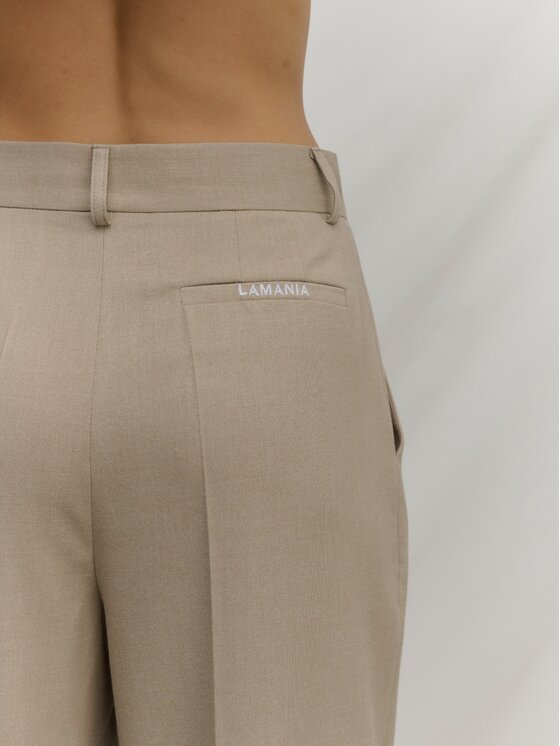 La Mania La Mania Pantaloni di tessuto SOHO 2 Beige Classic Fit