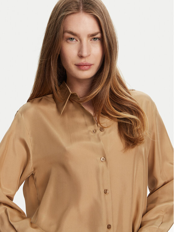Marella Marella Camicia Alec 2513111015 Beige Regular Fit