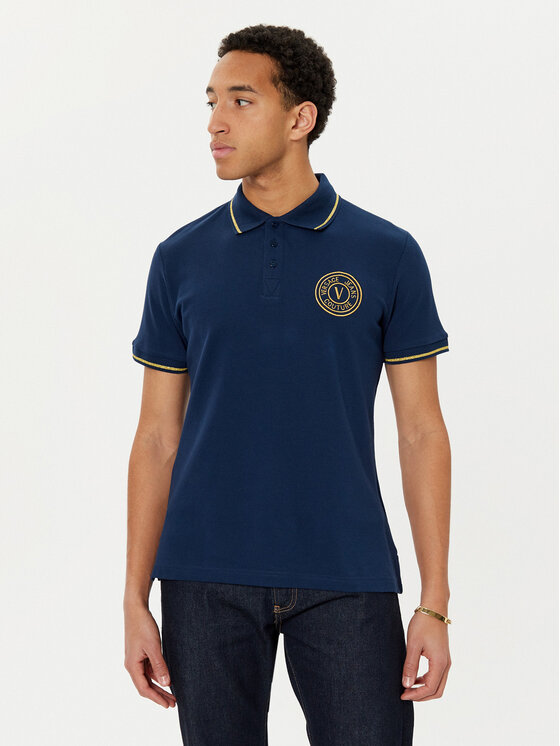 Versace Jeans Couture Versace Jeans Couture Polo 78GAGT00 Granatowy Regular Fit