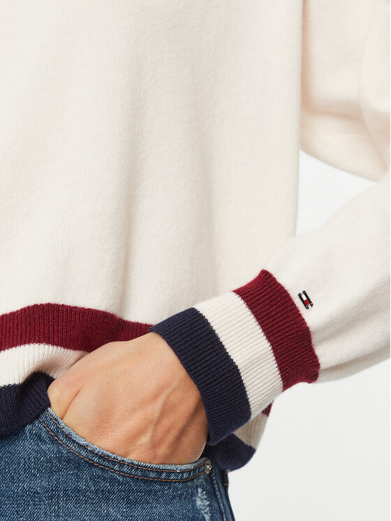 Tommy Hilfiger Tommy Hilfiger Rollkragenpullover WW0WW39536 Écru Regular Fit