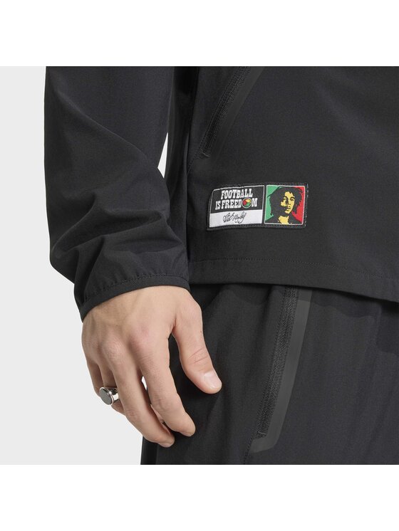 adidas adidas Wiatrówka Jamaica x Bob Marley Tiro Travel Full Zip Czarny Slim Fit