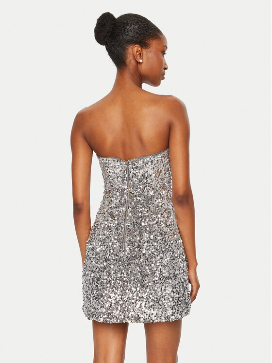 BARDOT BARDOT Kokteiļkleita 59333DB1 Sudraba Slim Fit