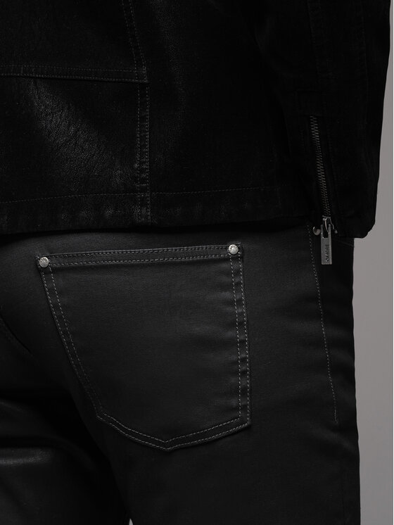 Ombre Ombre Jeansy OM-PADP-0149 Czarny Slim Fit